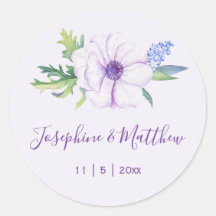 Paarse Anemone Hyacinth lente bruiloft