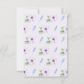 Paarse Anemone Hyacinth Spring Wedding Reply Kaart (Achterkant)