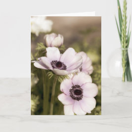 Paarse anemonen noot kaart