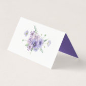 Paarse Anemones, Daisies, Greenery Wedding Kaart (Achterkant)