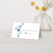 Paarse Anemones en Greenery Name Place Card Plaatskaartje (Achterkant)