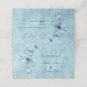 Paarse Anemones en Greenery Name Place Card Plaatskaartje (Buitenkant ongevouwen)