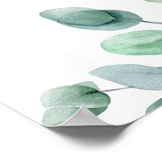 Paarse Anemones No Seating Plan Weddenschap Poster (Hoek)