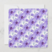 Paarse anemoon avond receptie trouwkaarten kaart (Achterkant)