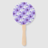 Paarse anemoon bloem waterverf bruiloft fan handwaaier (Achterkant)