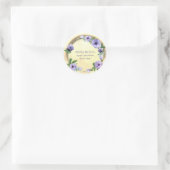 *~* Paarse anemoon bloemenkrans Wax Seal Ronde Sticker (Tas)