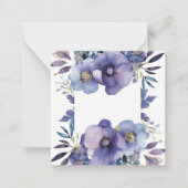 Paarse anemoon bloemrand notitiekaartje (Voorkant)