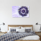 Paarse Anemoon Macro Bloem Canvasprint Canvas Afdruk (Insitu (Slaapkamer))