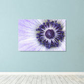 Paarse Anemoon Macro Bloem Canvasprint Canvas Afdruk (Insitu (Houten vloer))