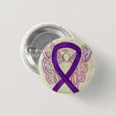 Paarse Angel Awareness Ribbon Custom Art Pins Ronde Button 3,2 Cm (Voorkant /achterkant)