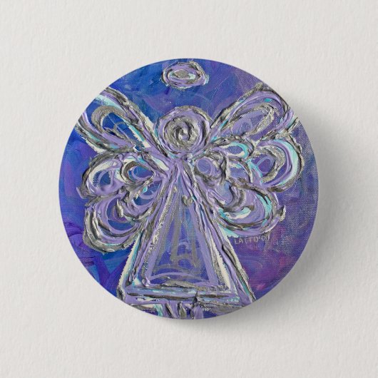 Paarse Angel Button Pin (Voorkant)