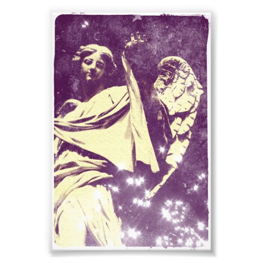 Paarse Angel Foto Afdruk (Voorkant)