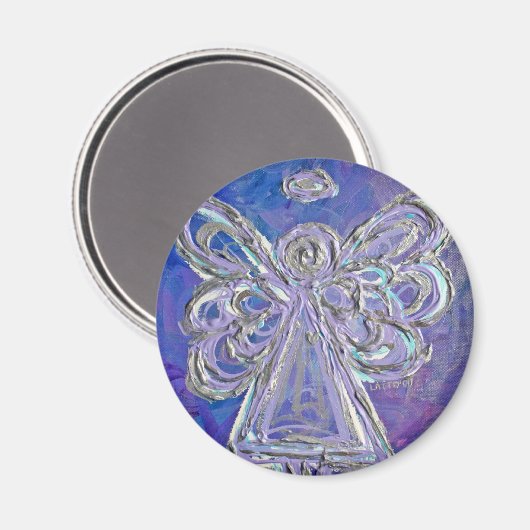 Paarse Angel Magnet (Voorkant / Achterkant)