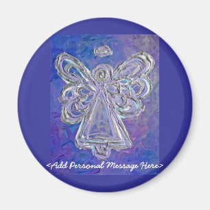 Paarse Angel Magnet met Gepersonaliseerd boodschap
