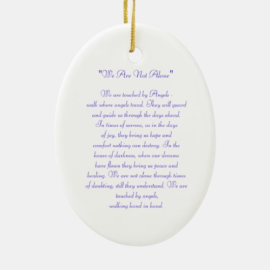 Paarse Angel Memorial - Ornament (Achterkant)