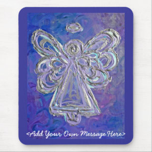 Paarse Angel Mousepad met Gepersonaliseerd boodsch Muismat