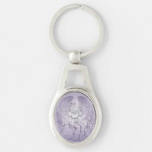 Paarse Angel Sleutelhanger