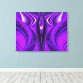 Paarse Angel Wings Canvas Afdruk (Insitu (Houten vloer))
