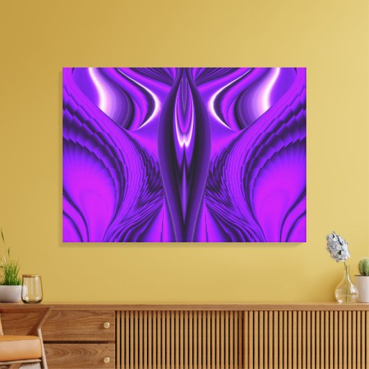 Paarse Angel Wings Canvas Afdruk (Insitu (Woonkamer))