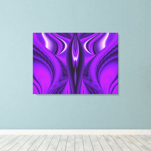 Paarse Angel Wings Canvas Afdruk (Insitu (Houten vloer))