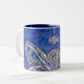 Paarse Angel Wings Mok of Cup (Voorkant links)
