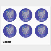 Paarse Angel Wings Stickers met de Berichten van d (Vel)