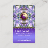 Paarse Angelic Energy Healing Holistic New age Visitekaartje (Achterkant)