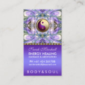 Paarse Angelic Energy Healing Holistic New age Visitekaartje (Voorkant)