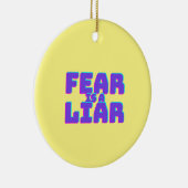 Paarse angst is een leugenaar | Jesus Quote | CHRI Keramisch Ornament (Rechts)