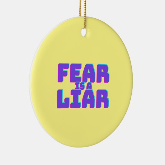 Paarse angst is een leugenaar | Jesus Quote | CHRI Keramisch Ornament (Rechts)