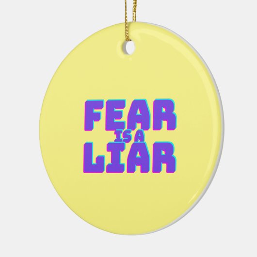 Paarse angst is een leugenaar | Jesus Quote | CHRI Keramisch Ornament (Links)