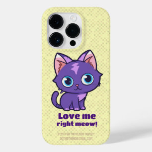 Paarse animatekat Vector Kungeel Case-Mate iPhone 14 Pro Hoesje