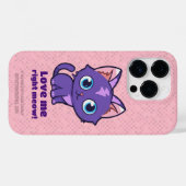 Paarse animatekat vectorkunstroze Case-Mate iPhone case (Achterkant (horizontaal))