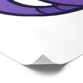 Paarse animatekatvectorkunst poster (Hoek)