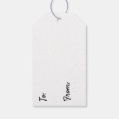 Paarse Anime Meisje met Fox Ear Hoofdband Verjaard Cadeaulabel (Achterkant)