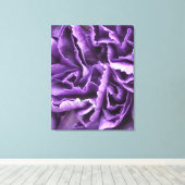 Paarse anjer canvas afdruk (Insitu (Houten vloer))