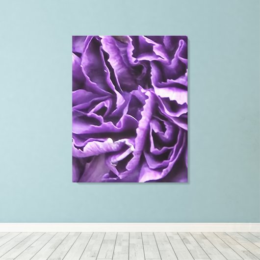 Paarse anjer canvas afdruk (Insitu (Houten vloer))