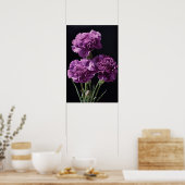 Paarse Anjers Bloem Kunstprint Poster (Keuken)