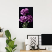 Paarse Anjers Bloem Kunstprint Poster (Thuiskantoor)