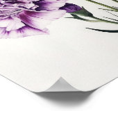 Paarse anjers bloemenkunst print Poster (Hoek)