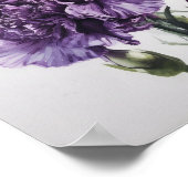 Paarse anjers bloemenkunst print Poster (Hoek)