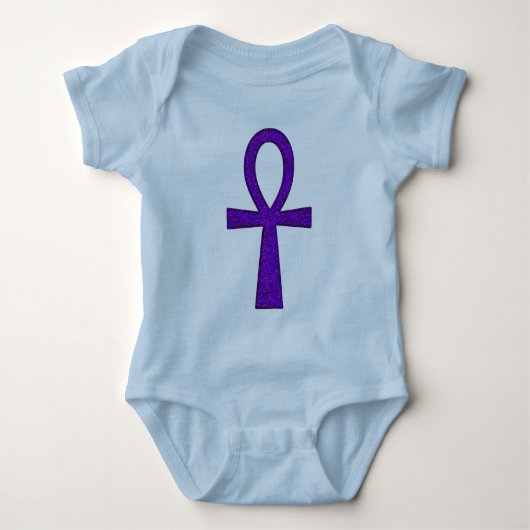 Paarse Ankh Baby Romper (Voorkant)