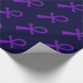 Paarse Ankh-inpakpapier Cadeaupapier (Hoek)