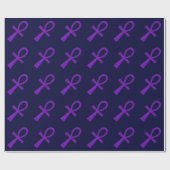 Paarse Ankh-inpakpapier Cadeaupapier (Vlak)