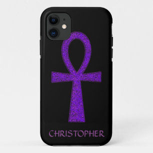 Paarse Ankh iPhone 5 Hoesje