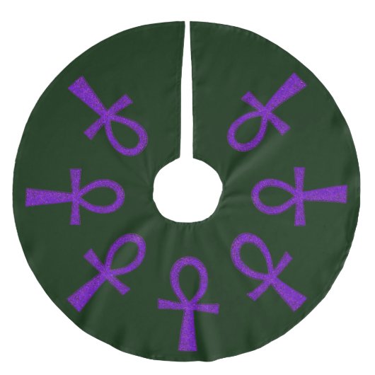 Paarse Ankh Kerstboom Rok (Voorkant)