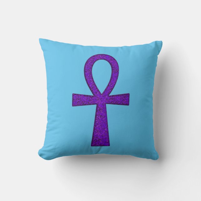 Paarse Ankh Kussen (Voorkant)