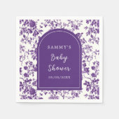 Paarse Antiek Chinoiserie-Baby shower Servet (Voorkant)