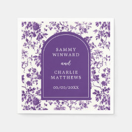 Paarse Antiek Chinoiserie bruiloft Servet