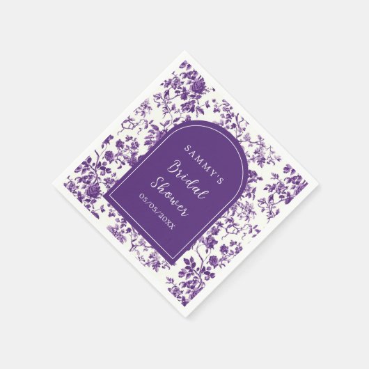 Paarse Antiek Chinoiserie-Vrijgezellenfeest Servet (Hoek)